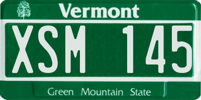 VT license plate XSM145