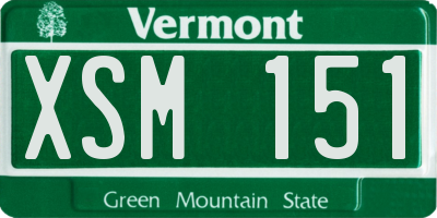 VT license plate XSM151