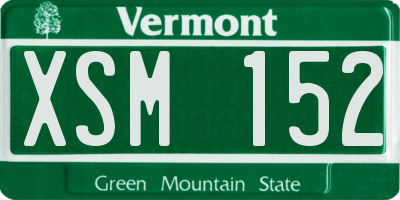 VT license plate XSM152