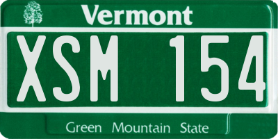 VT license plate XSM154