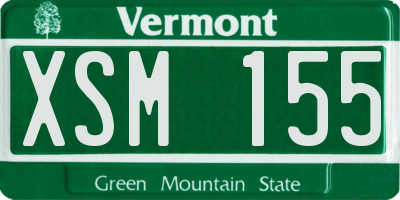 VT license plate XSM155