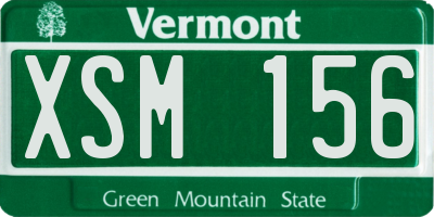 VT license plate XSM156