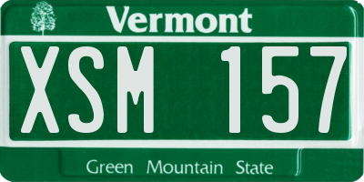 VT license plate XSM157