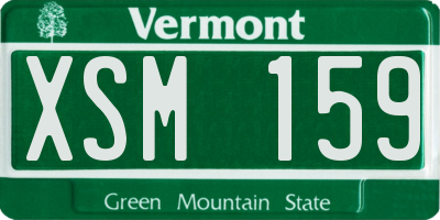 VT license plate XSM159