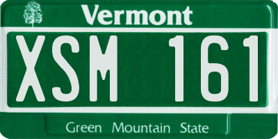VT license plate XSM161