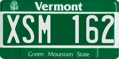 VT license plate XSM162