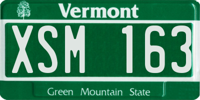 VT license plate XSM163