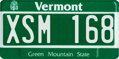 VT license plate XSM168