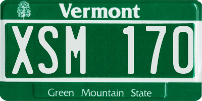 VT license plate XSM170