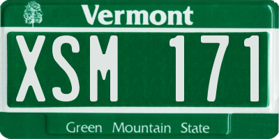 VT license plate XSM171
