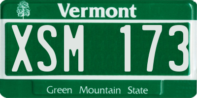 VT license plate XSM173