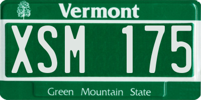 VT license plate XSM175