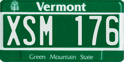VT license plate XSM176