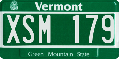 VT license plate XSM179