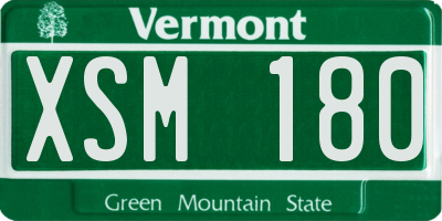 VT license plate XSM180