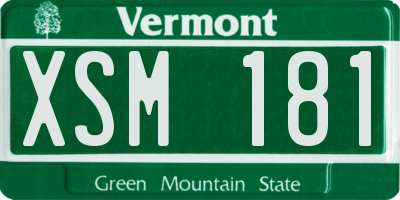 VT license plate XSM181