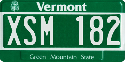 VT license plate XSM182
