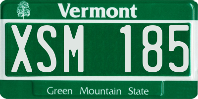 VT license plate XSM185
