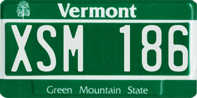 VT license plate XSM186