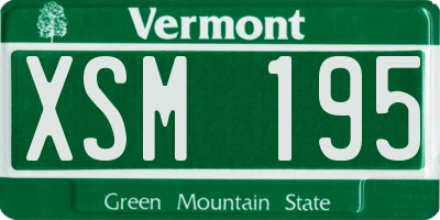 VT license plate XSM195