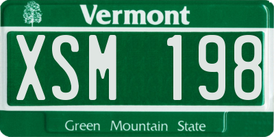 VT license plate XSM198
