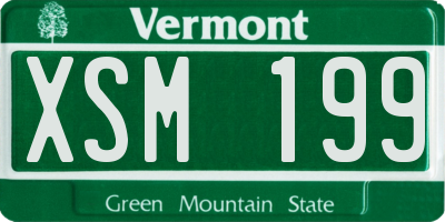 VT license plate XSM199