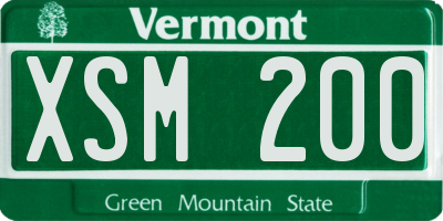 VT license plate XSM200