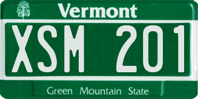 VT license plate XSM201