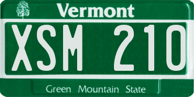 VT license plate XSM210