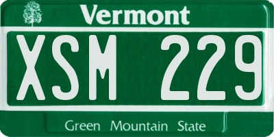 VT license plate XSM229
