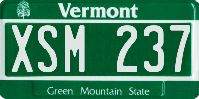 VT license plate XSM237