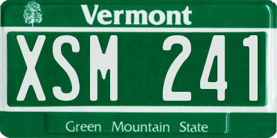 VT license plate XSM241