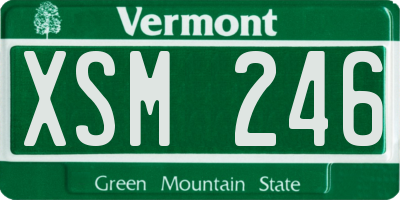 VT license plate XSM246
