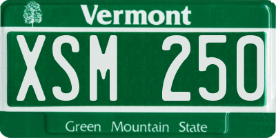VT license plate XSM250