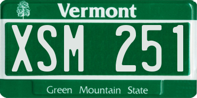 VT license plate XSM251