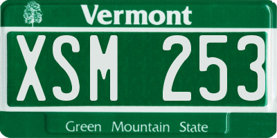 VT license plate XSM253