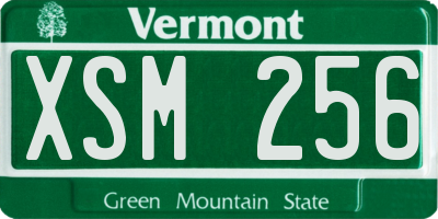 VT license plate XSM256