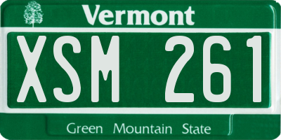 VT license plate XSM261