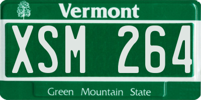 VT license plate XSM264