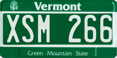 VT license plate XSM266