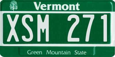 VT license plate XSM271