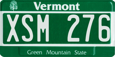 VT license plate XSM276