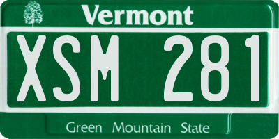 VT license plate XSM281
