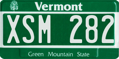 VT license plate XSM282