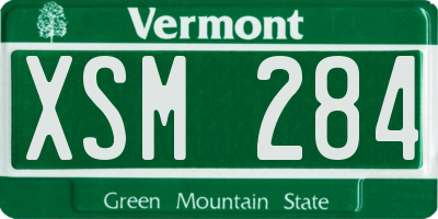 VT license plate XSM284