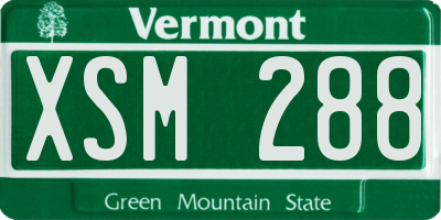 VT license plate XSM288