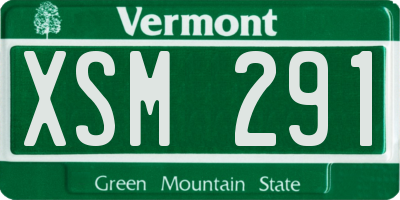 VT license plate XSM291