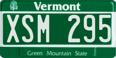 VT license plate XSM295
