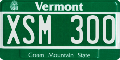 VT license plate XSM300