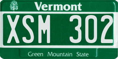 VT license plate XSM302